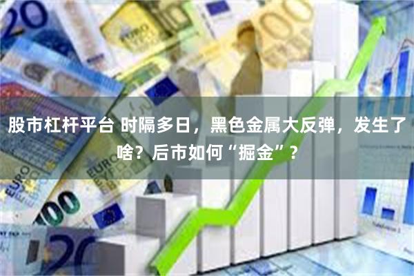 股市杠杆平台 时隔多日，黑色金属大反弹，发生了啥？后市如何“掘金”？