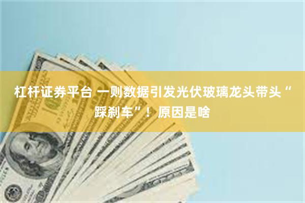 杠杆证券平台 一则数据引发光伏玻璃龙头带头“踩刹车”！原因是啥