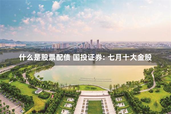 什么是股票配债 国投证券: 七月十大金股