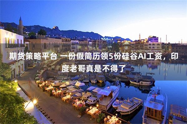 期货策略平台 一份假简历领5份硅谷AI工资，印度老哥真是不得了