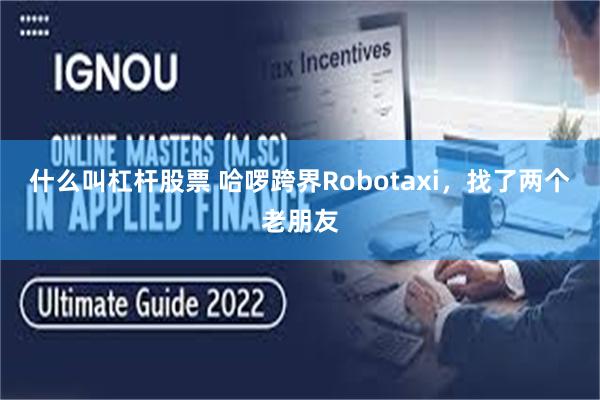 什么叫杠杆股票 哈啰跨界Robotaxi，找了两个老朋友