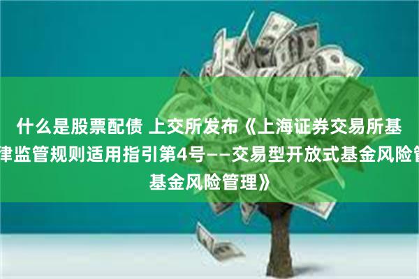 什么是股票配债 上交所发布《上海证券交易所基金自律监管规则适用指引第4号——交易型开放式基金风险管理》