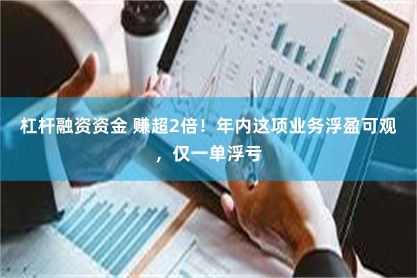 杠杆融资资金 赚超2倍！年内这项业务浮盈可观，仅一单浮亏