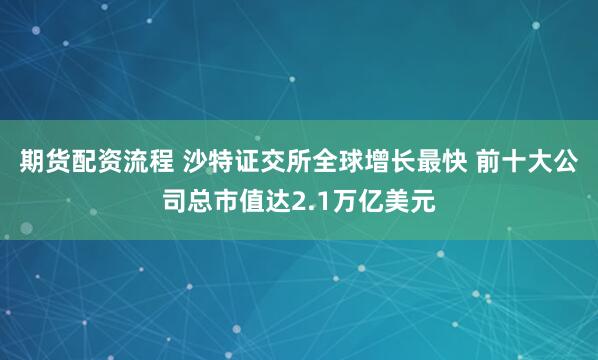 期货配资流程 沙特证交所全球增长最快 前十大公司总市值达2.1万亿美元