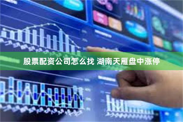 股票配资公司怎么找 湖南天雁盘中涨停