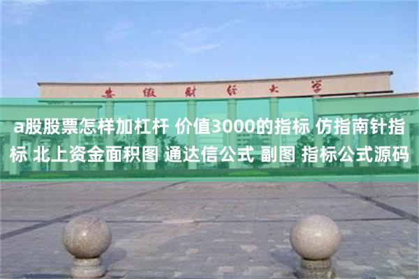 a股股票怎样加杠杆 价值3000的指标 仿指南针指标 北上资金面积图 通达信公式 副图 指标公式源码