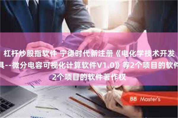 杠杆炒股指软件 宁德时代新注册《电化学技术开发提效工具--微分电容可视化计算软件V1.0》等2个项目的软件著作权