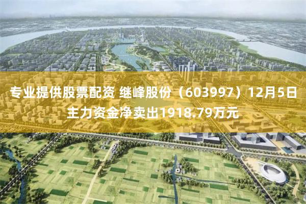 专业提供股票配资 继峰股份（603997）12月5日主力资金净卖出1918.79万元