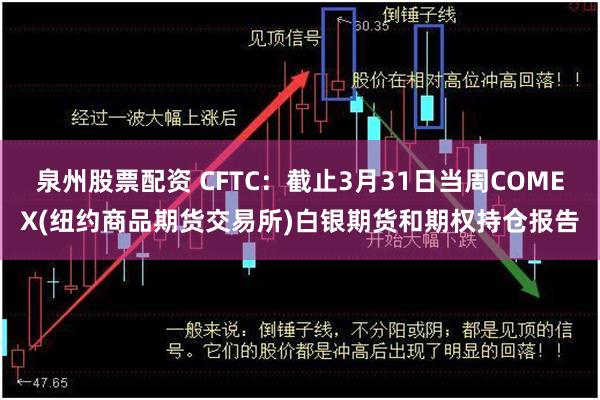 泉州股票配资 CFTC：截止3月31日当周COMEX(纽约商品期货交易所)白银期货和期权持仓报告