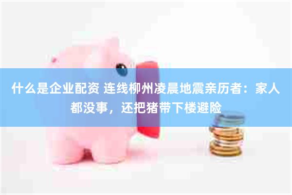 什么是企业配资 连线柳州凌晨地震亲历者：家人都没事，还把猪带下楼避险