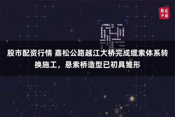 股市配资行情 嘉松公路越江大桥完成缆索体系转换施工，悬索桥造型已初具雏形