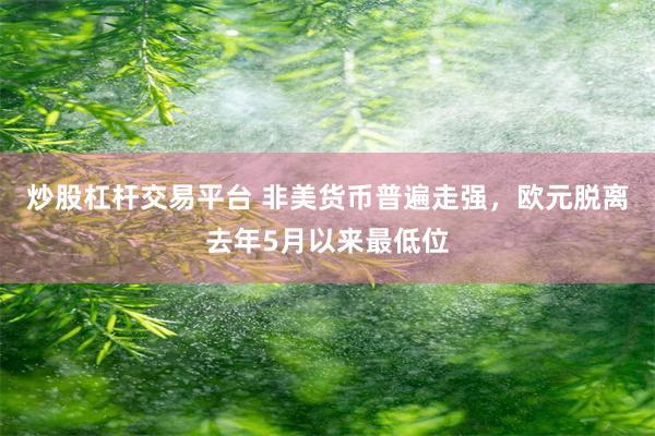 炒股杠杆交易平台 非美货币普遍走强，欧元脱离去年5月以来最低位