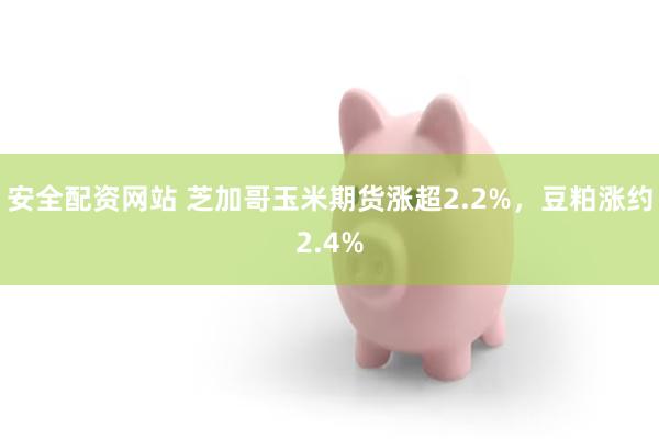 安全配资网站 芝加哥玉米期货涨超2.2%，豆粕涨约2.4%
